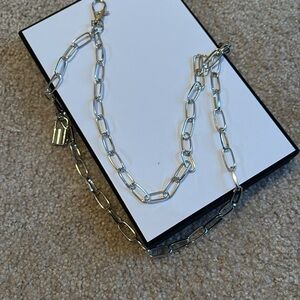Silver Chain Belt-hoop Accessory | Lock Charm